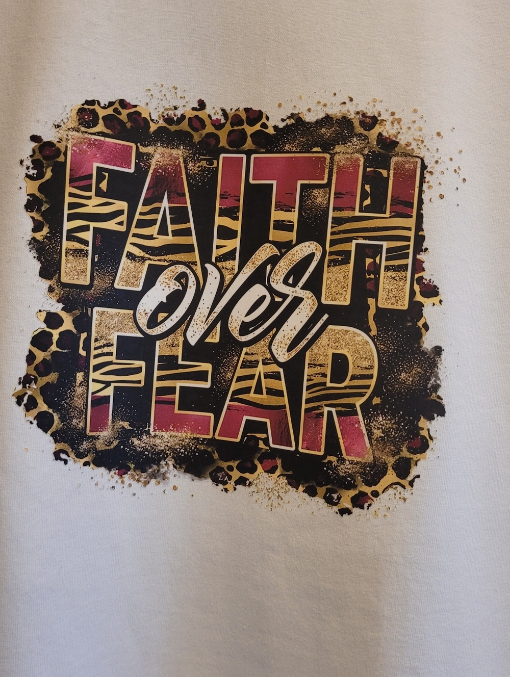 Faith Over Fear Graphic T-Shirt  Unisex XL